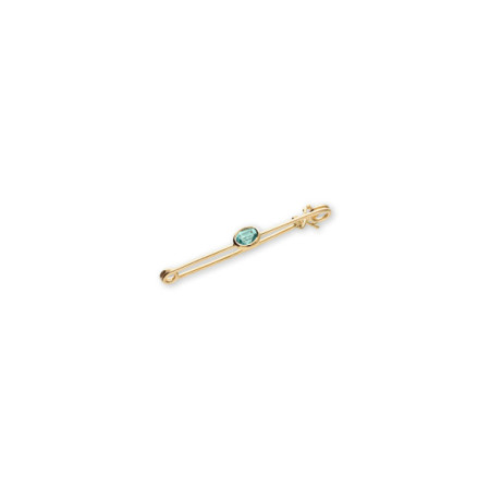 Alfiler Oro Amarillo Y Piedra Azul. Género: Mujer,Niña,Niño. Material: Oro amarillo. Piedras: Otras gemas