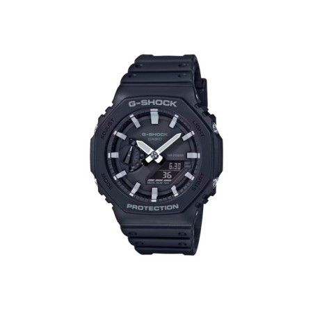 Reloj Casio G-Shock GA-2100-1AER. Género: Hombre. Material: Resina. Tamaño: De 43mm a 46mm. Correa: Resina. Color esfera: Negro. Estilo: Casual. Movimiento: Cuarzo. Características técnicas: Multifunción