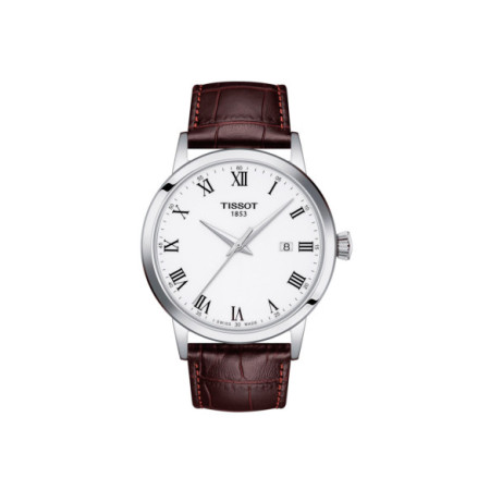 Reloj Tissot Classic Dream T129.410.16.013.00. Género: Hombre. Material: Acero. Tamaño: De 39mm a 42mm. Correa: Piel. Color esfera: Blanco. Estilo: Clásico,Cocktail. Movimiento: Cuarzo. Características técnicas: Hora y segundero,Calendario