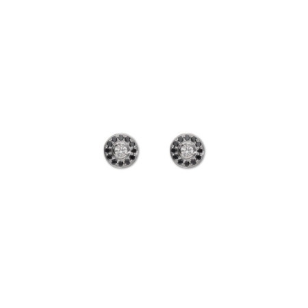 Pendientes Dormilonas Oro Blanco Y Diamantes. Género: Mujer. Material: Oro blanco. Piedras: Diamantes