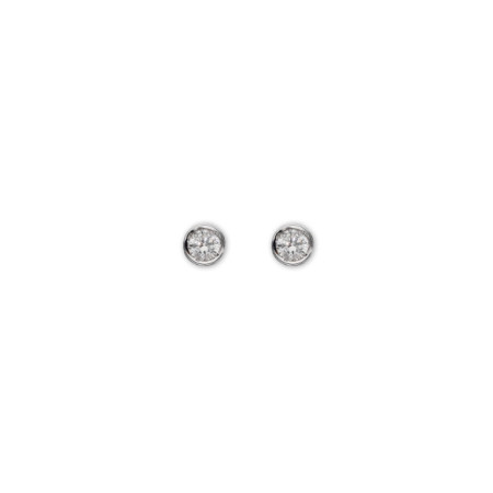 Pendientes Dormilonas Oro Blanco Y Diamantes. Género: Mujer. Material: Oro blanco. Piedras: Diamantes