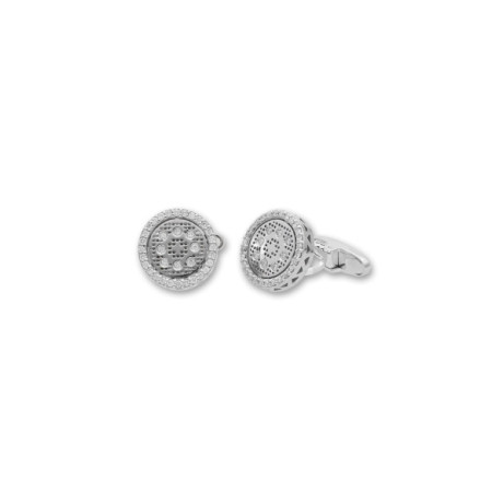 Gemelos Oro Blanco Y Diamantes. Género: Hombre. Material: Oro blanco. Piedras: Diamantes