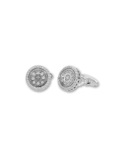 Gemelos Oro Blanco Y Diamantes