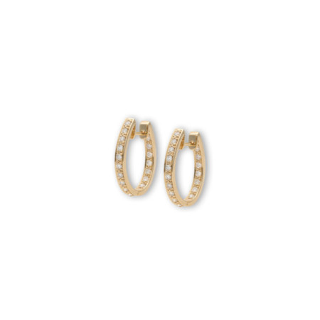 Argollas Oro Amarillo Y Diamantes. Género: Mujer. Material: Oro amarillo. Piedras: Diamantes