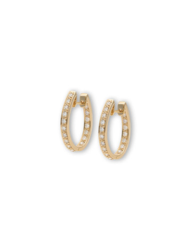 Argollas Oro Amarillo Y Diamantes