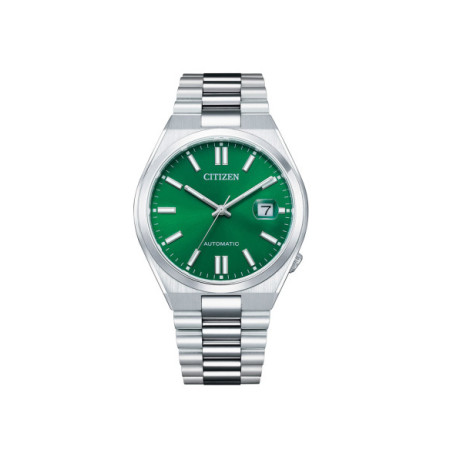 Reloj Citizen Tsuyosa NJ0150-81X. Género: Mujer,Hombre. Material: Acero. Tamaño: De 39mm a 42mm. Correa: Acero. Color esfera: Verde. Estilo: Casual. Movimiento: Automático. Características técnicas: Hora y segundero,Calendario,Reserva de marcha