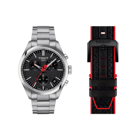 Reloj Tissot PR 100 Vuelta T150.417.11.051.01. Género: Hombre. Material: Acero. Tamaño: De 39mm a 42mm. Correa: Acero. Color esfera: Negro. Estilo: Casual,Deportivo. Movimiento: Cuarzo. Características técnicas: Hora y segundero,Calendario,Cronógrafo