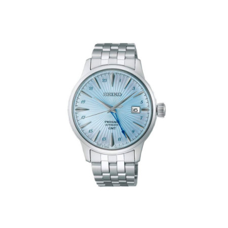 Reloj Seiko Presage Cocktail Time SSK037J1. Género: Hombre. Material: Acero. Tamaño: De 39mm a 42mm. Correa: Acero. Color esfera: Azul. Estilo: Clásico,Cocktail. Movimiento: Automático. Características técnicas: Hora y segundero,Calendario,Reserva de marcha