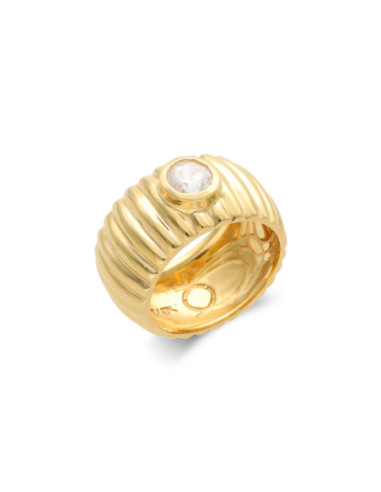 Anillo Plata Chapada Y Circonita