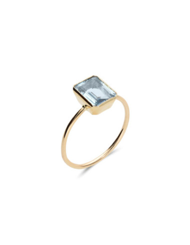Anillo Oro Amarillo Y Topacio