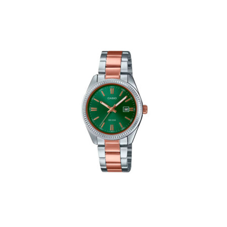 Reloj Casio Timeless LTP-1302PRG-3AVEF. Género: Mujer. Material: Acero. Tamaño: Menos de 32mm. Correa: Acero. Color esfera: Verde. Estilo: Casual,Clásico. Movimiento: Cuarzo. Características técnicas: Hora y segundero,Calendario