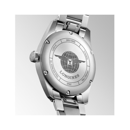 Reloj Longines Spirit L3.811.4.03.6. Género: Hombre. Material: Acero. Tamaño: De 39mm a 42mm. Correa: Acero. Color esfera: Verde. Estilo: Aviador,Casual. Movimiento: Automático. Características técnicas: Hora y segundero,Calendario,Reserva de marcha