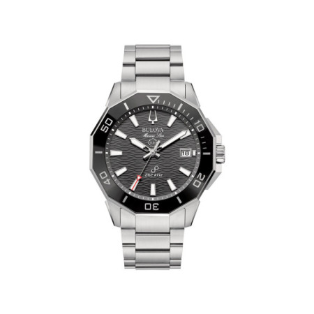 Reloj Bulova Marine Star Precisionist 96B434. Género: Hombre. Material: Acero. Tamaño: De 43mm a 46mm. Correa: Acero. Color esfera: Gris. Estilo: Casual,Deportivo. Movimiento: Cuarzo. Características técnicas: Hora y segundero,Calendario