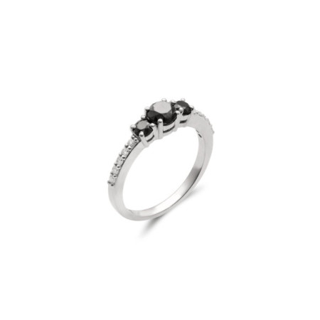 Anillo Oro Blanco Y Diamantes. Género: Mujer. Material: Oro blanco. Piedras: Diamantes