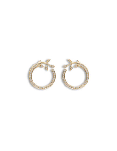 Pendientes Oro Amarillo Y Diamantes