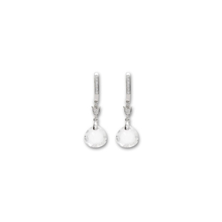 Pendientes Plata, Circonitas Y Cristal De Roca. Género: Mujer. Material: Plata. Piedras: Otras gemas,Circonitas