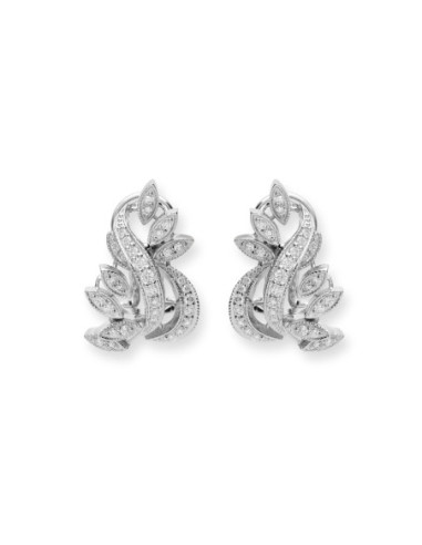 Pendientes Oro Blanco Y Diamantes