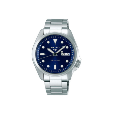 Reloj Seiko 5 Sports SRPE53K1. Género: Hombre. Material: Acero. Tamaño: De 39mm a 42mm. Correa: Acero. Color esfera: Azul. Estilo: Deportivo. Movimiento: Automático. Características técnicas: Hora y segundero,Calendario,Reserva de marcha