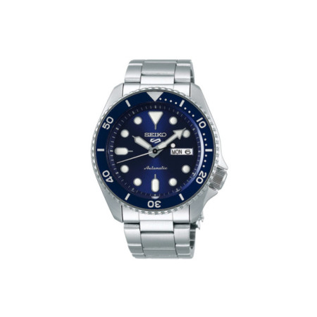 Reloj Seiko 5 Sports SRPD51K1. Género: Hombre. Material: Acero. Tamaño: De 39mm a 42mm. Correa: Acero. Color esfera: Azul. Estilo: Deportivo. Movimiento: Automático. Características técnicas: Hora y segundero,Calendario,Reserva de marcha