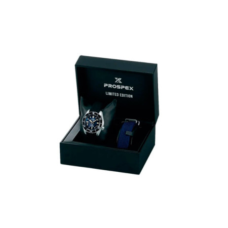 Reloj Seiko Prospex Divers Save the Ocean Edición Limitada Reedición 1968 SLA055J1. Género: Hombre. Material: Acero. Tamaño: De 39mm a 42mm. Correa: Caucho. Color esfera: Azul. Estilo: Deportivo. Movimiento: Automático. Características técnicas: Hora y segundero,Calendario,Reserva de marcha