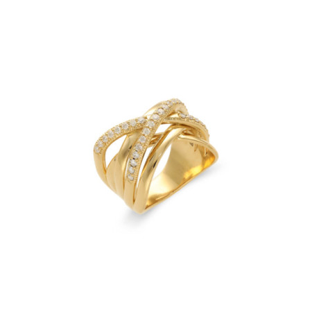 Anillo Oro Amarillo Y Diamantes. Género: Mujer. Material: Oro amarillo. Piedras: Diamantes