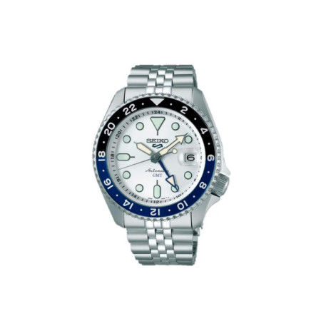 Reloj Seiko 5 Sports SKX Series SSK033K1. Género: Hombre. Material: Acero. Tamaño: De 39mm a 42mm. Correa: Acero. Color esfera: Blanco. Estilo: Deportivo,Casual. Movimiento: Automático. Características técnicas: Hora y segundero,Calendario,Reserva de marcha