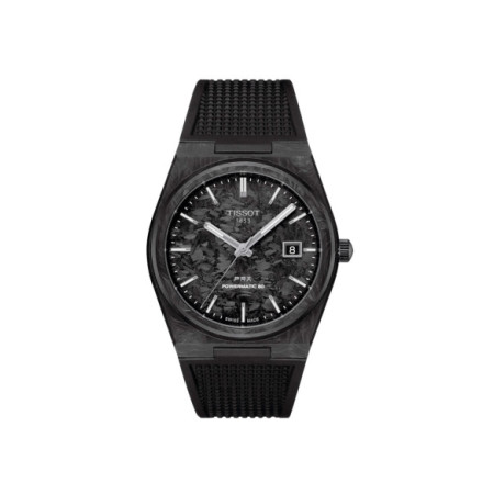 Reloj Tissot PRX Powermatic 80 T137.907.97.201.00. Género: Hombre. Material: Acero,Polímero reforzado. Tamaño: De 39mm a 42mm. Correa: Caucho. Color esfera: Negro. Estilo: Casual,Deportivo. Movimiento: Automático. Características técnicas: Hora y segundero,Calendario,Reserva de marcha