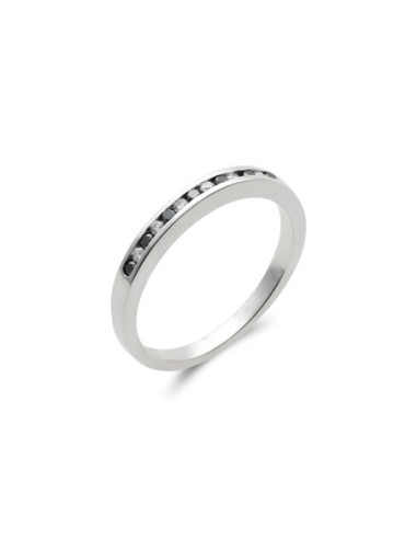 Anillo Oro Blanco Y Diamantes