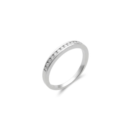 Anillo Oro Blanco Y Diamantes. Género: Mujer. Material: Oro blanco. Piedras: Diamantes