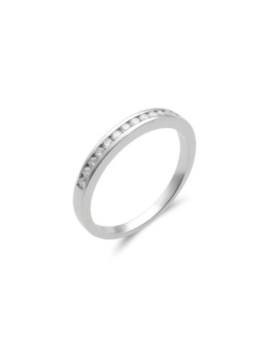 Anillo Oro Blanco Y Diamantes