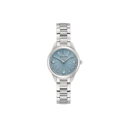 Reloj Bulova Sutton Lady 96P255. Género: Mujer. Material: Acero. Tamaño: Menos de 32mm. Correa: Acero. Color esfera: Azul. Estilo: Clásico,Cocktail. Movimiento: Cuarzo. Características técnicas: Hora y segundero