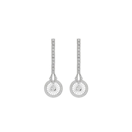 Pendientes Oro Blanco Y Diamantes. Género: Mujer. Material: Oro blanco. Piedras: Diamantes