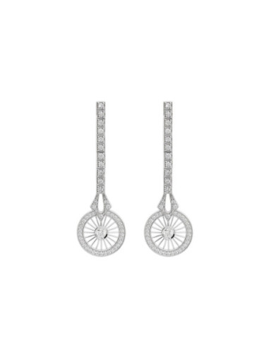 Pendientes Oro Blanco Y Diamantes