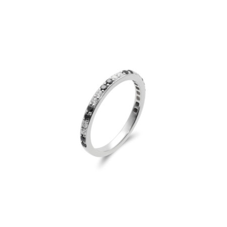 Anillo Oro Blanco Y Diamantes. Género: Mujer. Material: Oro blanco. Piedras: Diamantes