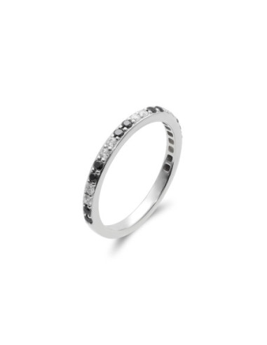 Anillo Oro Blanco Y Diamantes