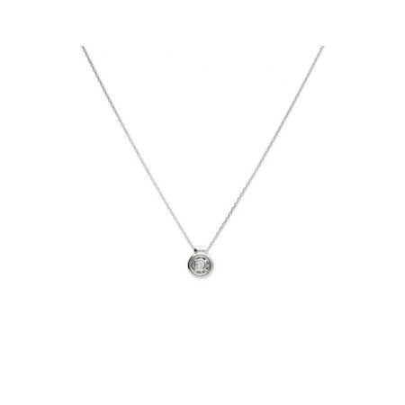 Cadena-Colgante Oro Blanco Y Diamante. Género: Mujer. Material: Oro blanco. Piedras: Diamantes