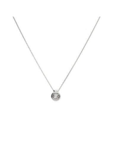 Cadena-Colgante Oro Blanco Y Diamante