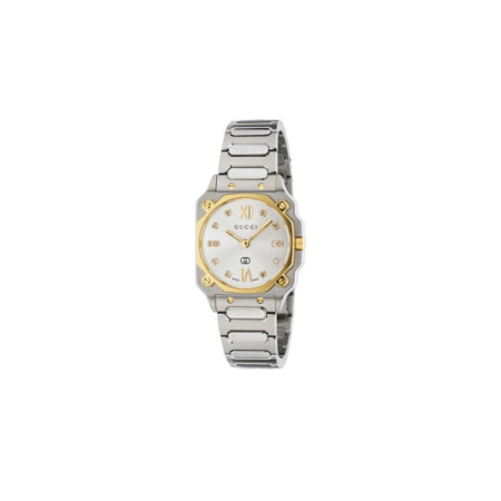 Reloj Gucci G-Flat YA166503. Género: Mujer,Hombre. Material: Acero. Tamaño: Menos de 32mm. Correa: Acero. Color esfera: Plata. Estilo: Clásico,Cocktail. Movimiento: Cuarzo. Características técnicas: Solo hora