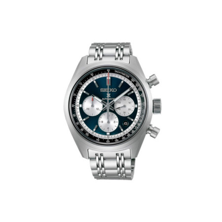 Reloj Seiko Prospex Speedtimer SRQ051J1. Género: Hombre. Material: Acero. Tamaño: De 39mm a 42mm. Correa: Acero. Color esfera: Azul. Estilo: Cocktail,Casual,Deportivo. Movimiento: Automático. Características técnicas: Hora y segundero,Calendario,Reserva de marcha,Cronógrafo