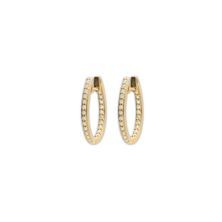 Argollas Oro Amarillo Y Diamantes. Género: Mujer. Material: Oro amarillo. Piedras: Diamantes