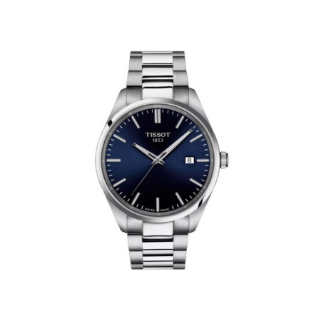 Reloj Tissot PR 100 T150.410.11.041.00. Género: Hombre. Material: Acero. Tamaño: De 39mm a 42mm. Correa: Acero. Color esfera: Azul. Estilo: Clásico. Movimiento: Cuarzo. Características técnicas: Hora y segundero,Calendario