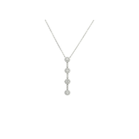 Gargantilla Oro Blanco Y Diamantes. Género: Mujer. Material: Oro blanco. Piedras: Diamantes