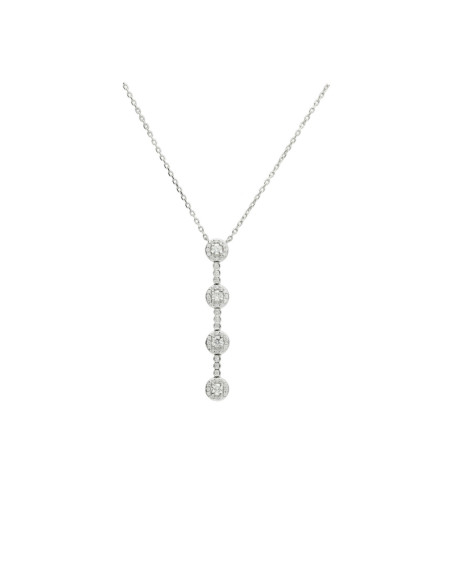 Gargantilla Oro Blanco Y Diamantes