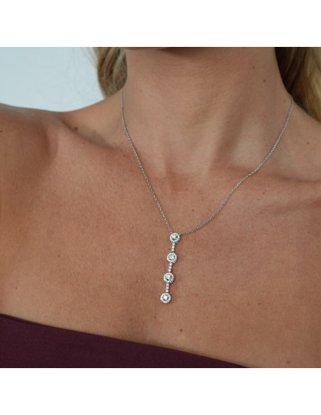 Gargantilla Oro Blanco Y Diamantes