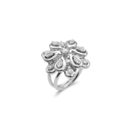Anillo Oro Blanco Y Diamantes. Género: Mujer. Material: Oro blanco. Piedras: Diamantes