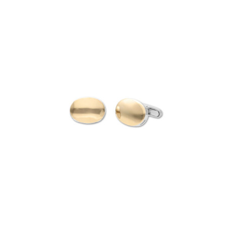 Gemelos Plata-Oro Amarillo. Género: Hombre. Material: Oro amarillo,Plata. Piedras: Sin gemas