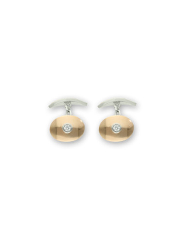 Gemelos Plata-Oro Amarillo Y Circonita