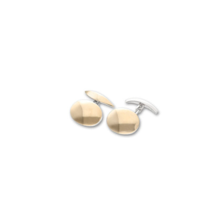 Gemelos Plata-Oro Amarillo. Género: Hombre. Material: Oro amarillo,Plata. Piedras: Sin gemas