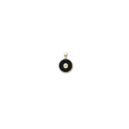 Colgante Oro Amarillo, Diamante Y Ónix. Género: Mujer,Hombre. Material: Oro amarillo. Piedras: Diamantes,Onix