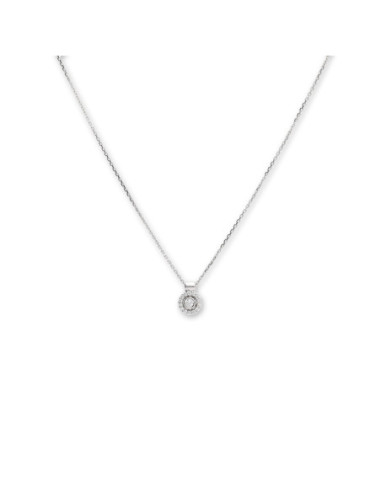 Cadena-Colgante Oro Blanco Y Diamantes